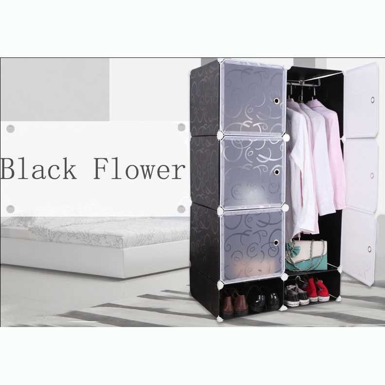 AIHOME Lemari Baju Plastik DIY 6 Pintu - LBXJ019