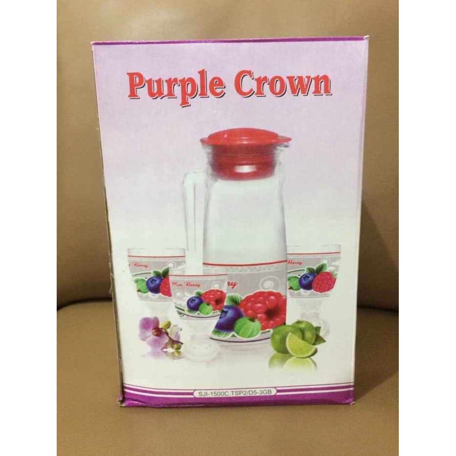 Promo Teko Set , Drink Set , Pitcher Set ,Kado Set , Gelas Set Purple Crown barang unik murah rumah