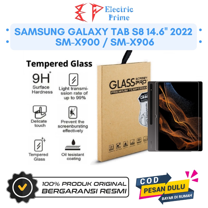 Tempered Glass Samsung Galaxy Tab S8 Ultra 14.6 2022 X900 X906 TRIPLEDI Pelindung Layar Tablet 9H Oil Resistant