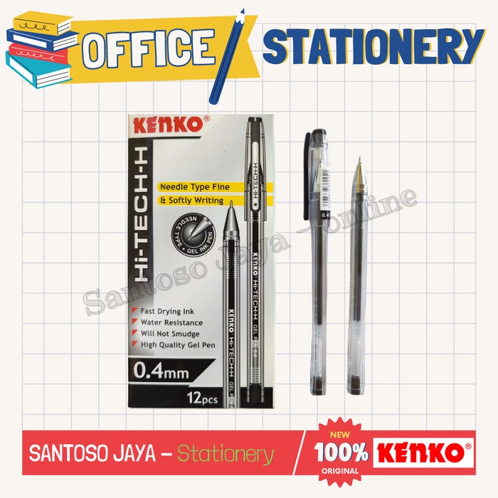 Bolpen - Pulpen KENKO Hi-Tech-H - Ballpoint KENKO HITECH-H - 0.4 mm