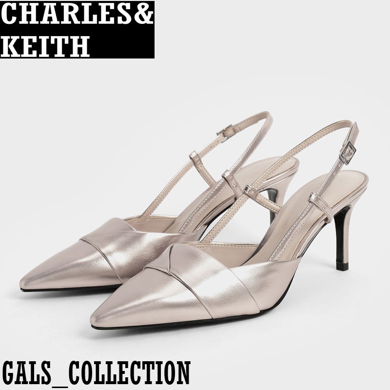 SEPATU HAK WANITA CKS012 HEELS BRANDED ORI IMPORT / HEELS BLACK FUSHIA