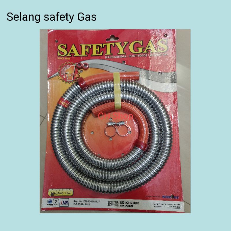 Selang safety gas kualitas baik memiliki otomatis, 3 lapisan dan lapisan stainless steel anti tikus