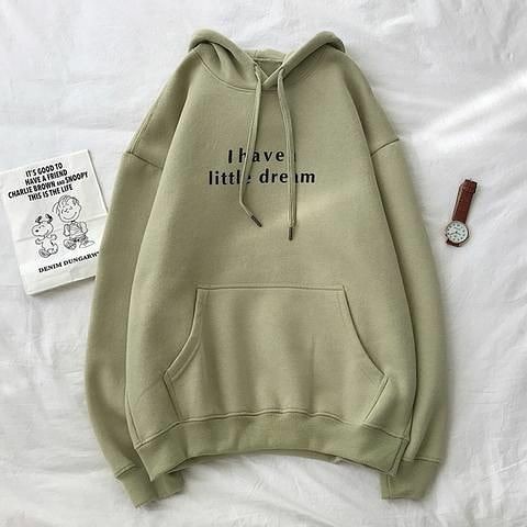 LITTLE DREAM Sweater Hoodie Wanita Bahan Fleece-2