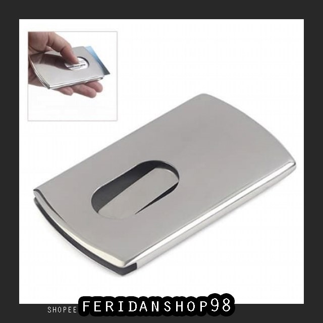 

BT199 CARD HOLDER TEMPAT BEST KARTU NAMA STAINLESS SLIDE - HITAM BY FERIDANSHOP98