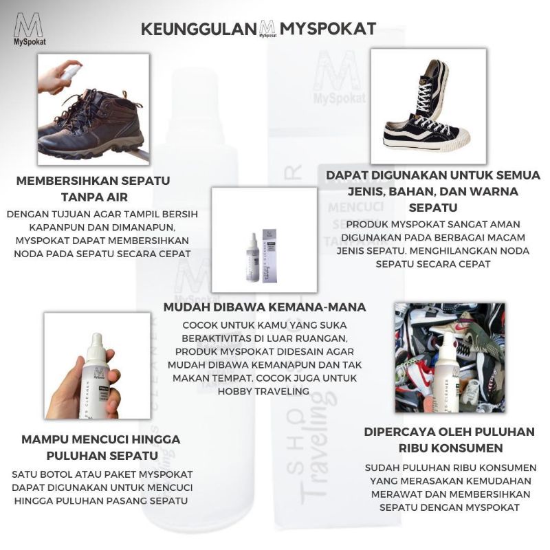 My Spokat Spray Pembersih Sepatu Instan Tanpa Ribet / Shoes Cleaner Traveling