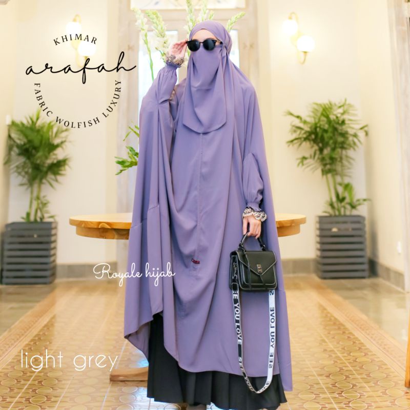 Arafah khimar cocok untuk umroh long khimar ready size m dan xl