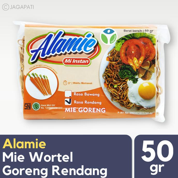 

Alamie - Mie Wortel Goreng Rendang 50gr - Mie Sehat