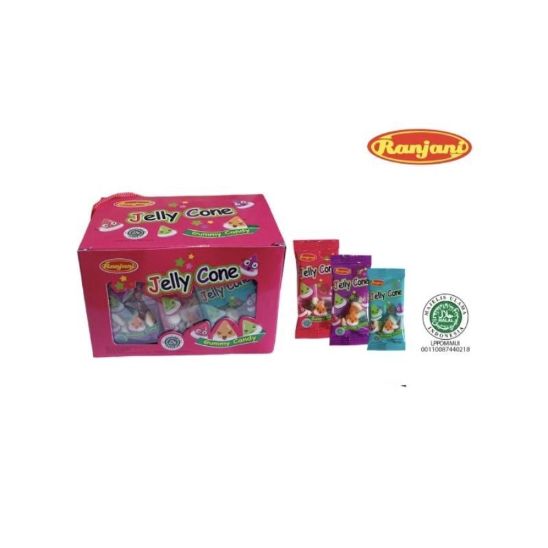 

JELLY CONE GUMMY CANDY BOX ISI 30PCS by flowsnack