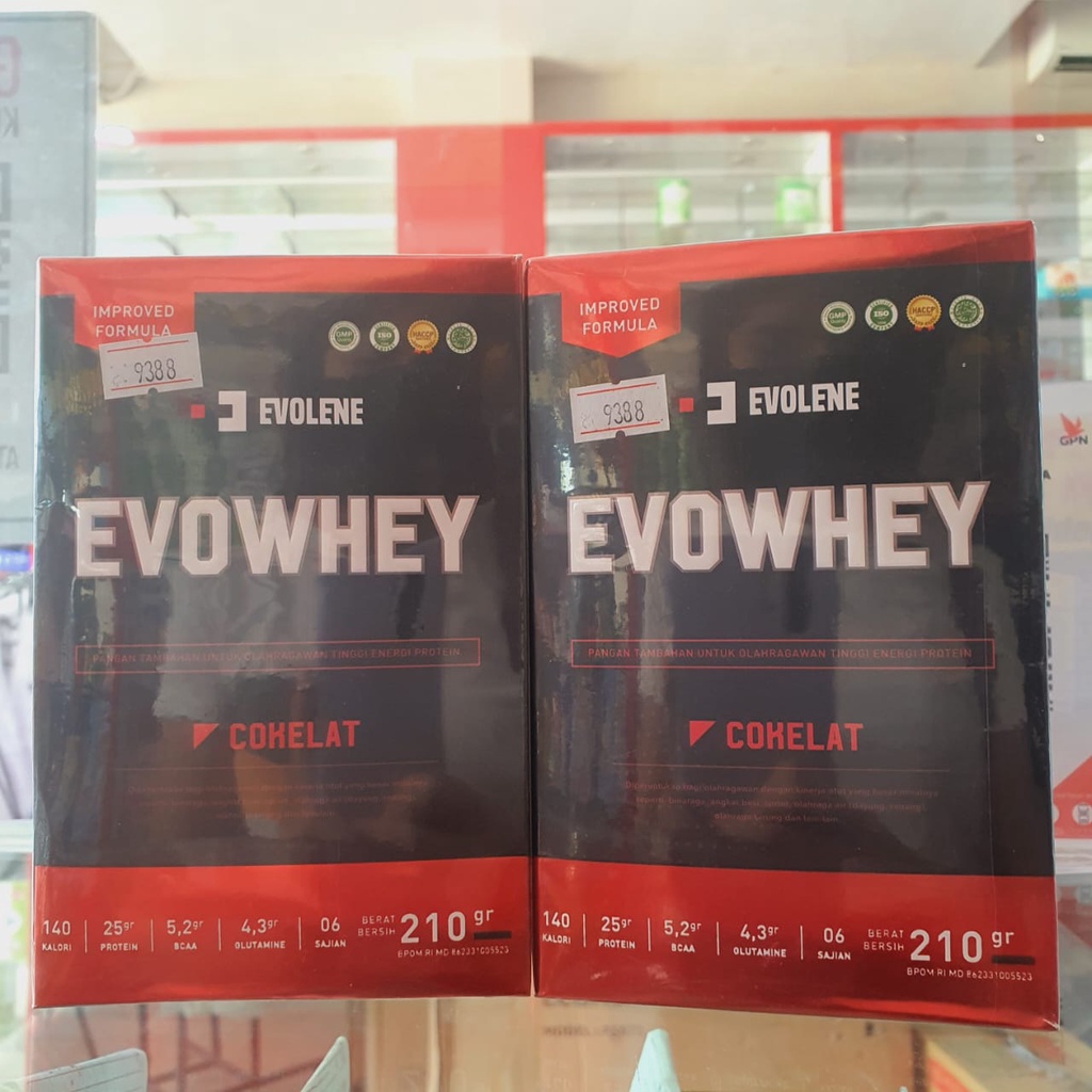 EVOWHEY EVOLENE ORI BPOM WHEY SUSU FITNESS HALAL WHEY PROTEIN