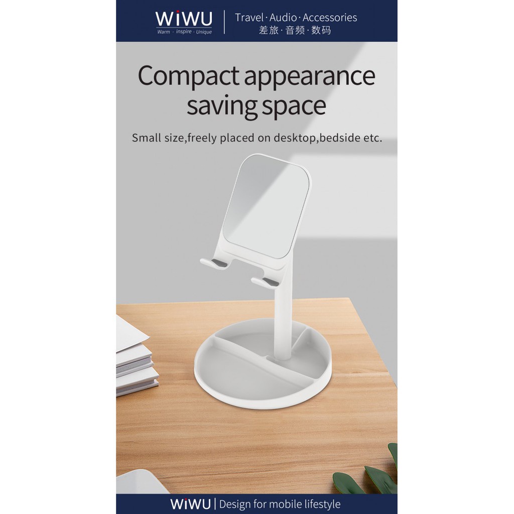 AKN88 - WIWU ZM201 - Mirror Desktop Stand For Phone and Tablet