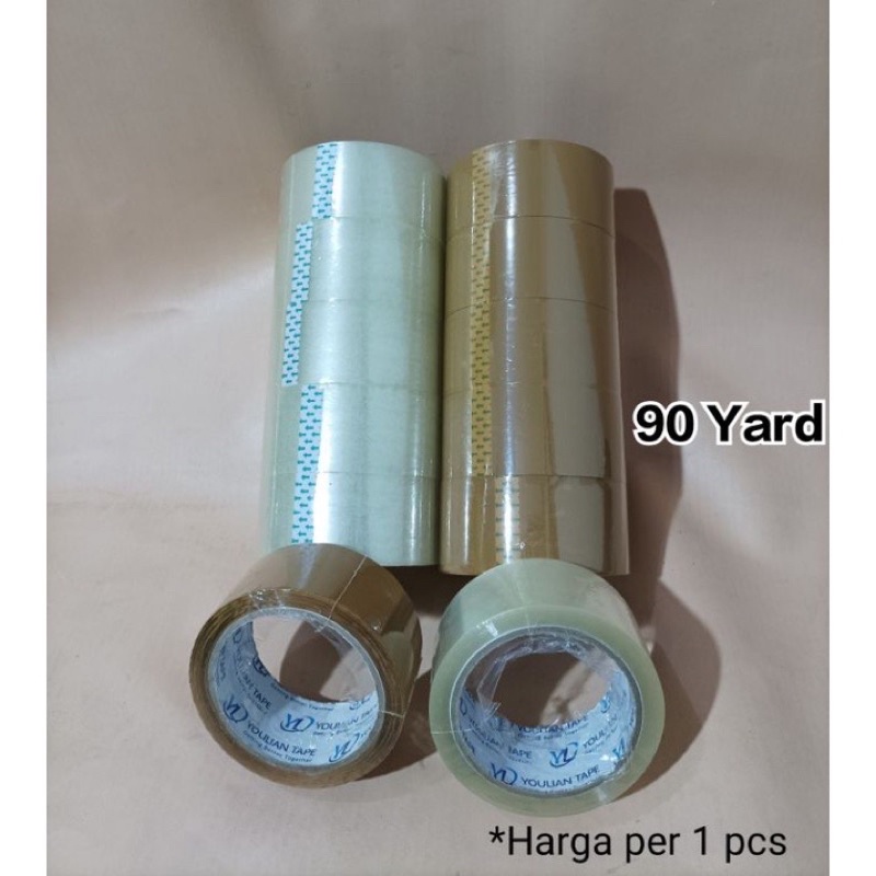 

LAKBAN BENING 100 YARD ISOLASI SELOTIP CLEAR TAPE 45MM DAYA LENGKET KUAT