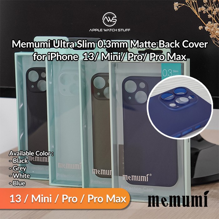 Memumi Ultra Slim 0.3mm Matte Back Cover for iPhone 13/ Mini/ Pro/ Max