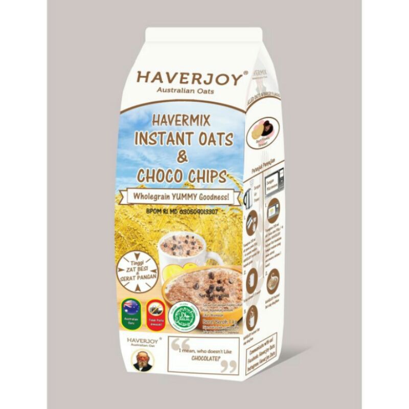 

Haverjoy havermix instant oat & choco chips 500 gramm