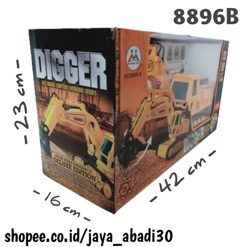 MAINAN MOBIL RC REMOTE CONTROL EXCAVATOR GARUK DIGGER 8896B