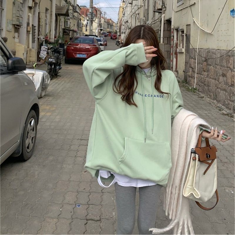 S - XXXXXL(6XL) Hoodie MINT Green Hijau Sage Oversize CHANGE Korean Style Jacket Boy Gilr Unisex Jumbo sweater mint Bigsize Matcha Sage Green Tumblr XXXL XXXXXL Soft Pastel Cotton Fleece Jaketin Aja