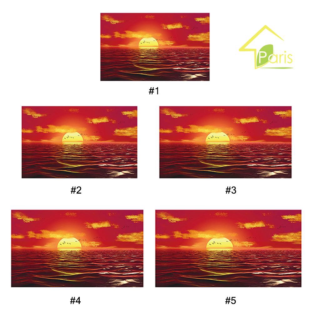 New 3d Sunset Aquarium Background Sticker Poster Fish Tank