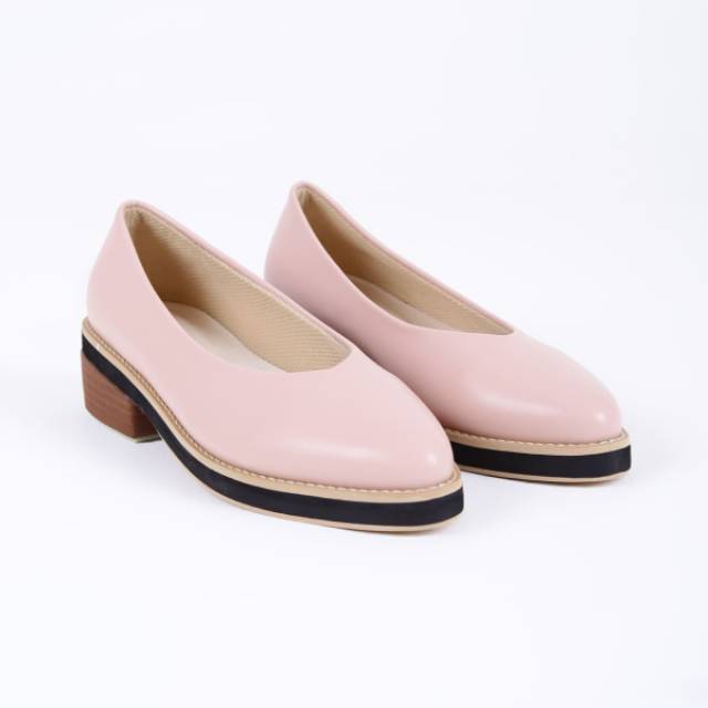 [SIAP KIRIM] BRShoes100 Pink Sepatu Heels Kerja Casual Wanita