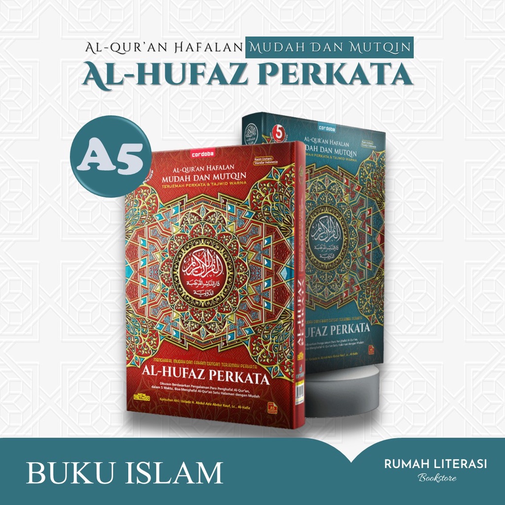Al Qur'an Hafalan Al-Hufaz Terjemah Perkata A5 - Cordoba - Mudah dan Mutqin - Hard Cover (HC) Tajwid