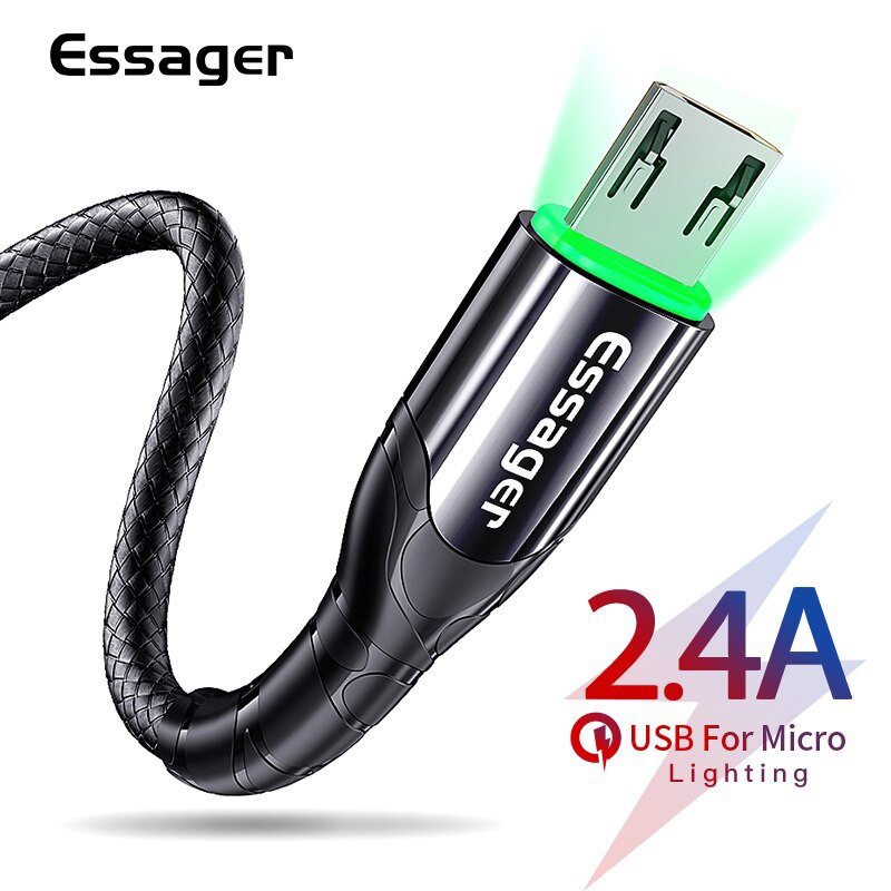

Essager Micro USB LED Cable 2.4A 3M 2M Fast Charging Cable Microusb Kabel Fast Charging Data Cable for Samsung Xiaomi Mobile Phone Cable