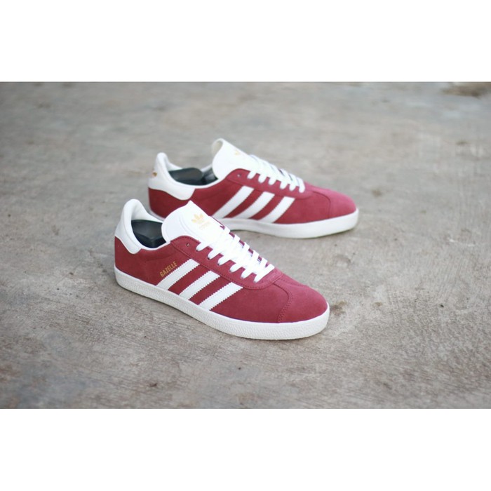 Sepatu Pria Adidas Gazelle Red White Original Sneakers Cowok Keren