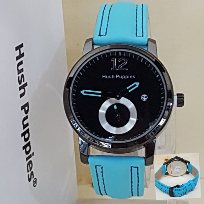 JAM TANGAN WANITA HUSH PUPPIES / JAM TANGAN FASHION WANITA - Biru Muda
