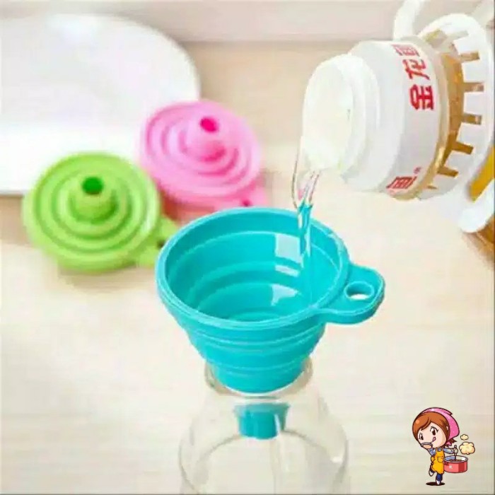 Elmart Corong Air Minyak Lipat Silicone Silikon Bulat Serbaguna