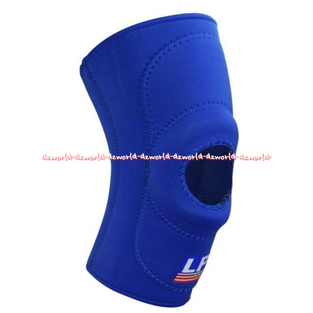 LP Support Standard Knee Support Open Patella Alat Deker Penyangga Lutut lpsupport Lp Suport Decker Lutut Model Lubang Tengah Warna Biru Patela