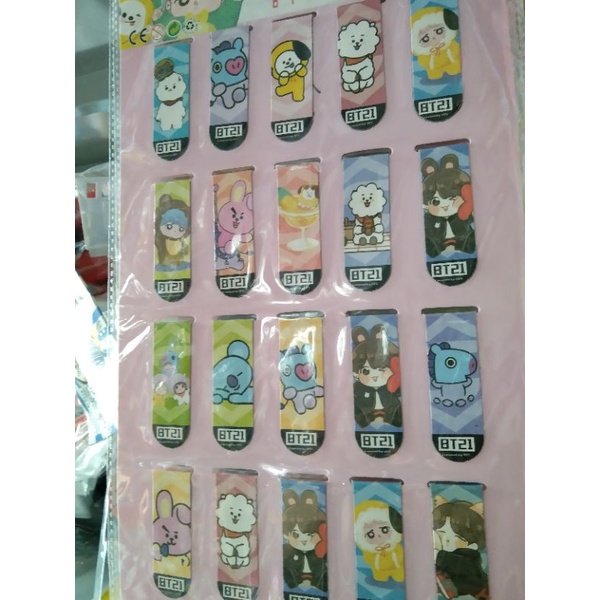 

1pck pembatas buku magnet BTS isi 20