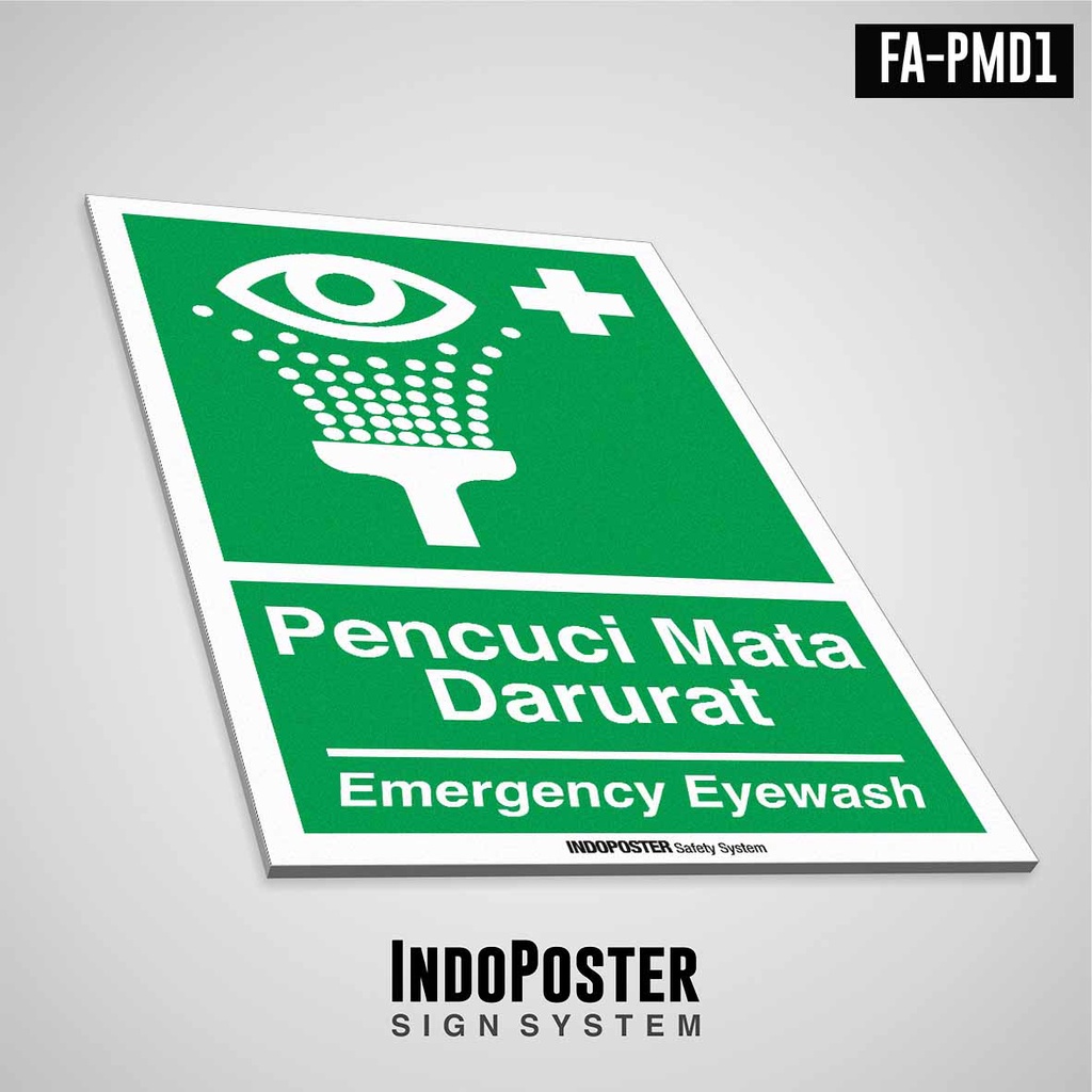 

Safety Sign Rambu K3 PVC ISO Pencuci Mata Darurat Emergency Eyewash