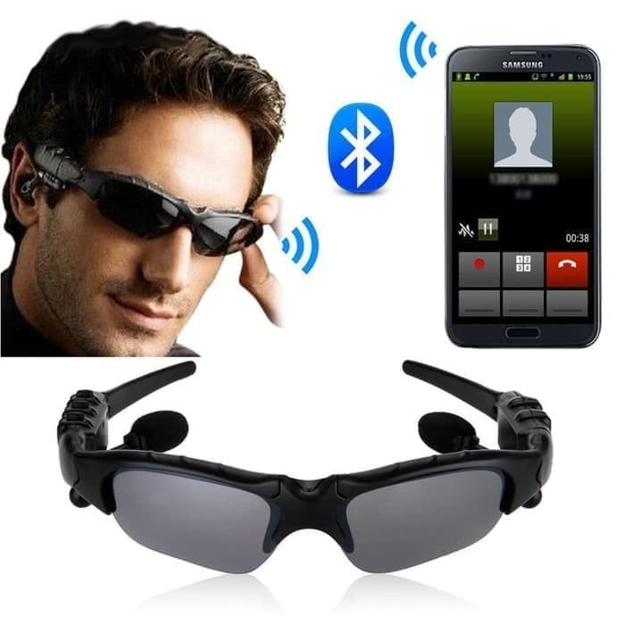 

KACAMATA BLUETOOTH HEADSET MUSIK TELEPON WIRELESS SUNGLASS CANGGIH