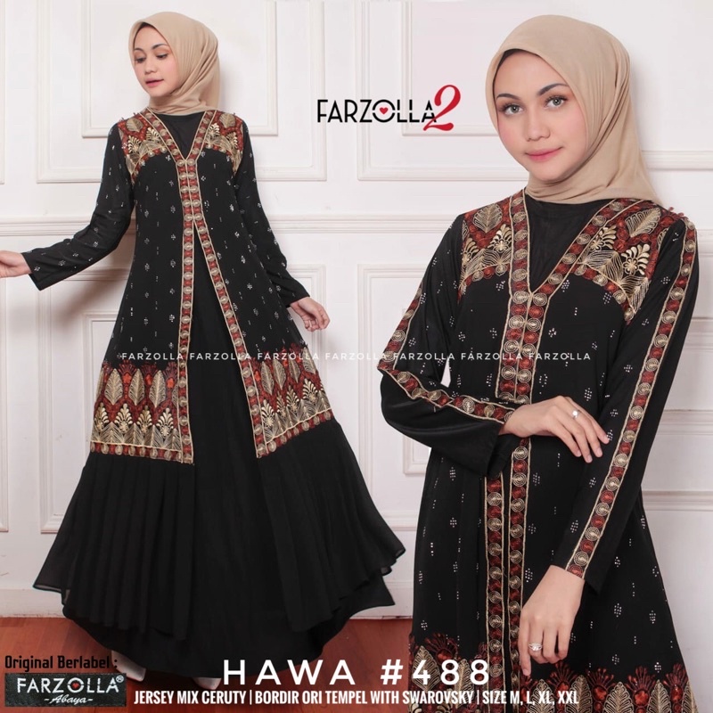 Abaya Turkey | Hawa #488 | Busana Arab Muslimah Original by Farzolla