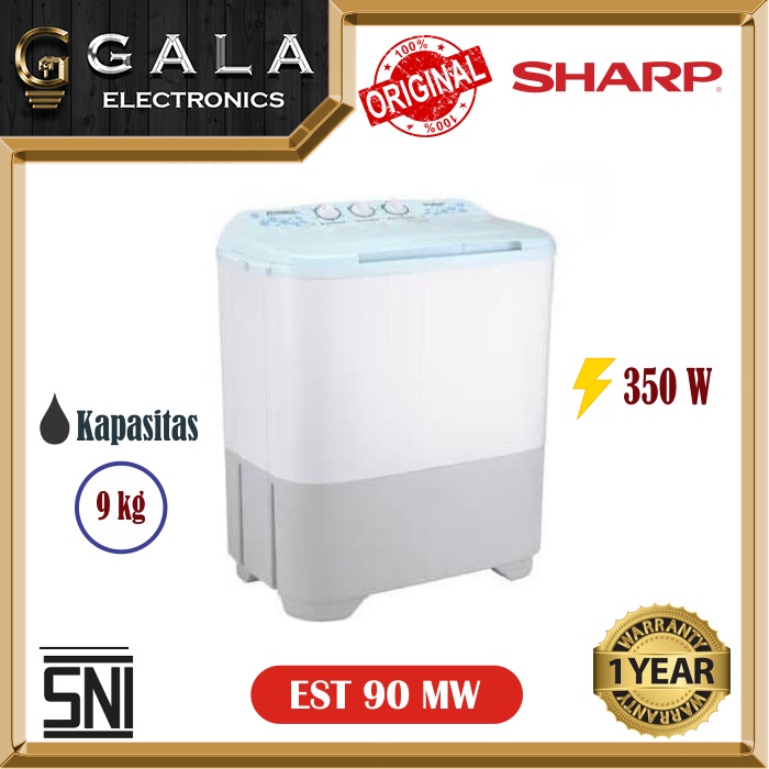 Mesin Cuci Sharp EST 90MW 8KG (2 TABUNG)