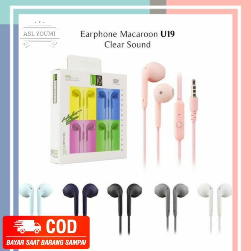 EARPHONE / HEADSET U19 MACARON/U19