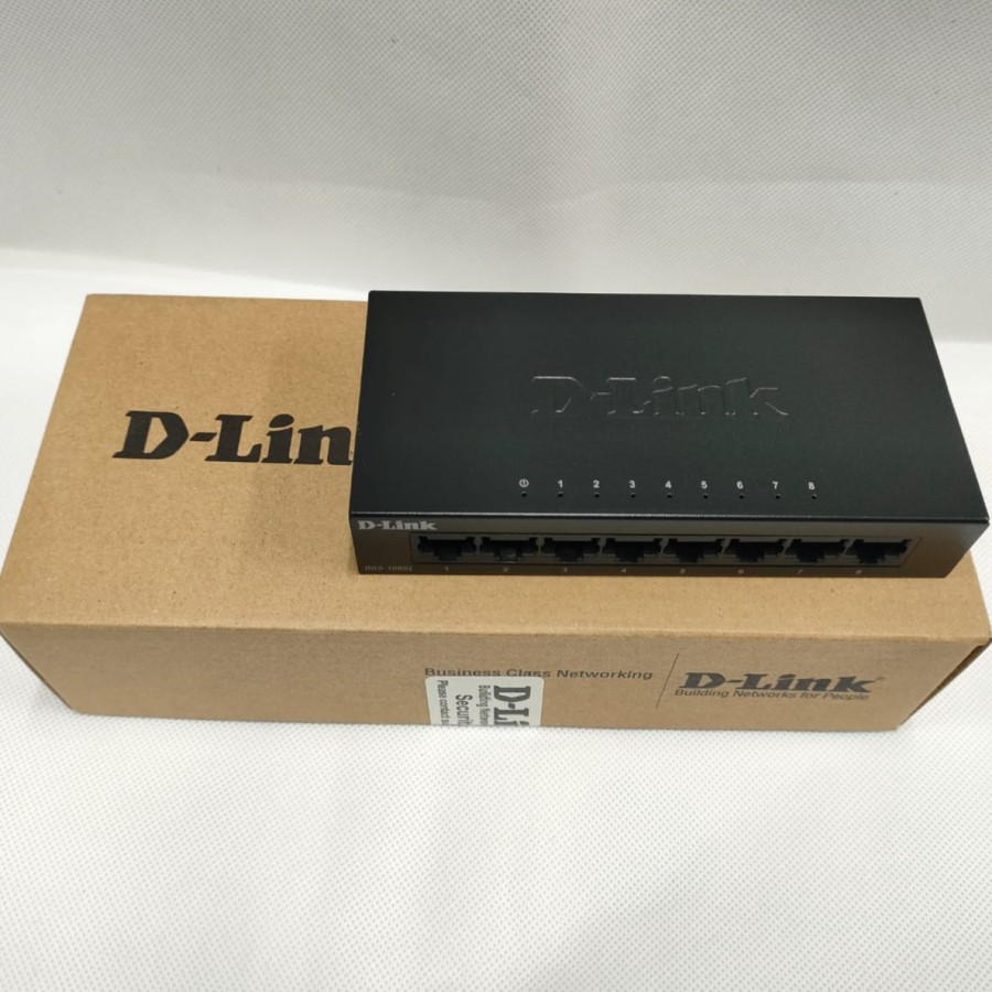 D-LINK DGS-108GL 8-Port Gigabit Desktop Switch Body Metal -Switch Hub 8port Gigabit Lan 10/100/1000 mbps