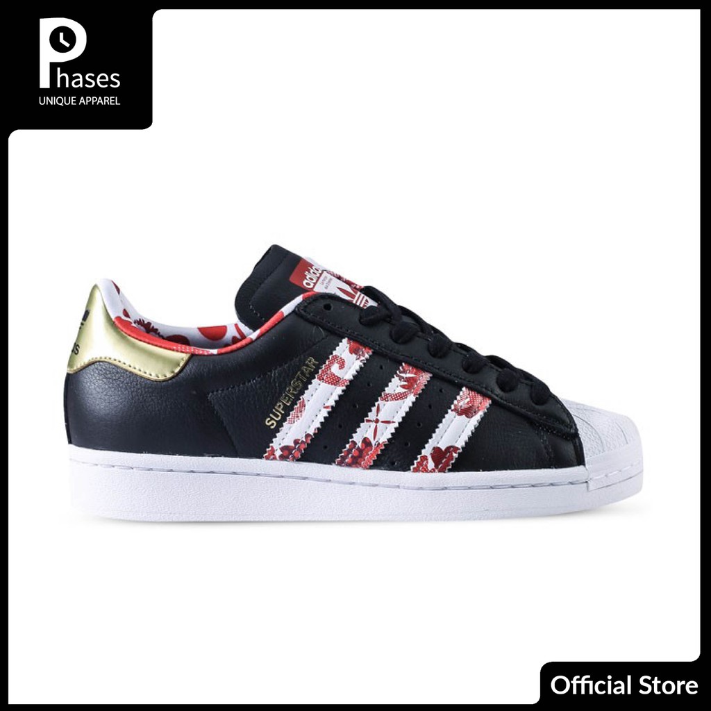 Adidas Superstar Black White Gold Original