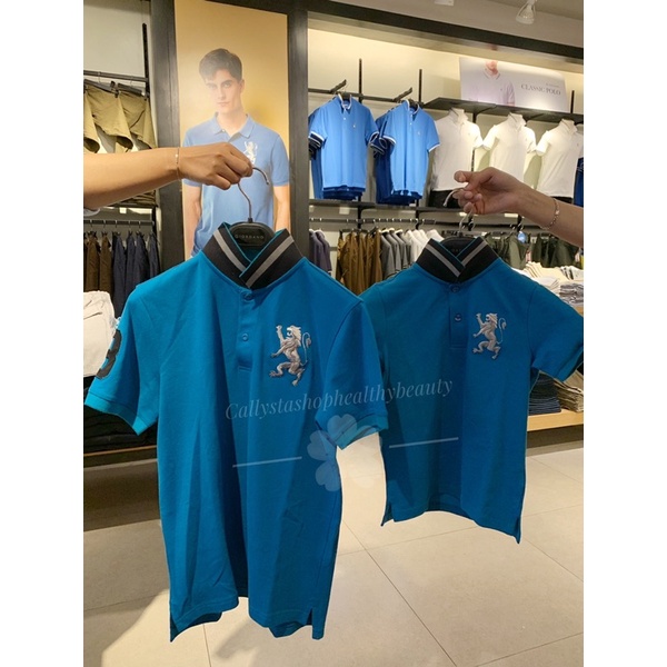 Giordano Polo Shirt Man Tapered Fit Lion 3D Turkish Tile Couple Dewasa Size S + Kids 6-7 tahun