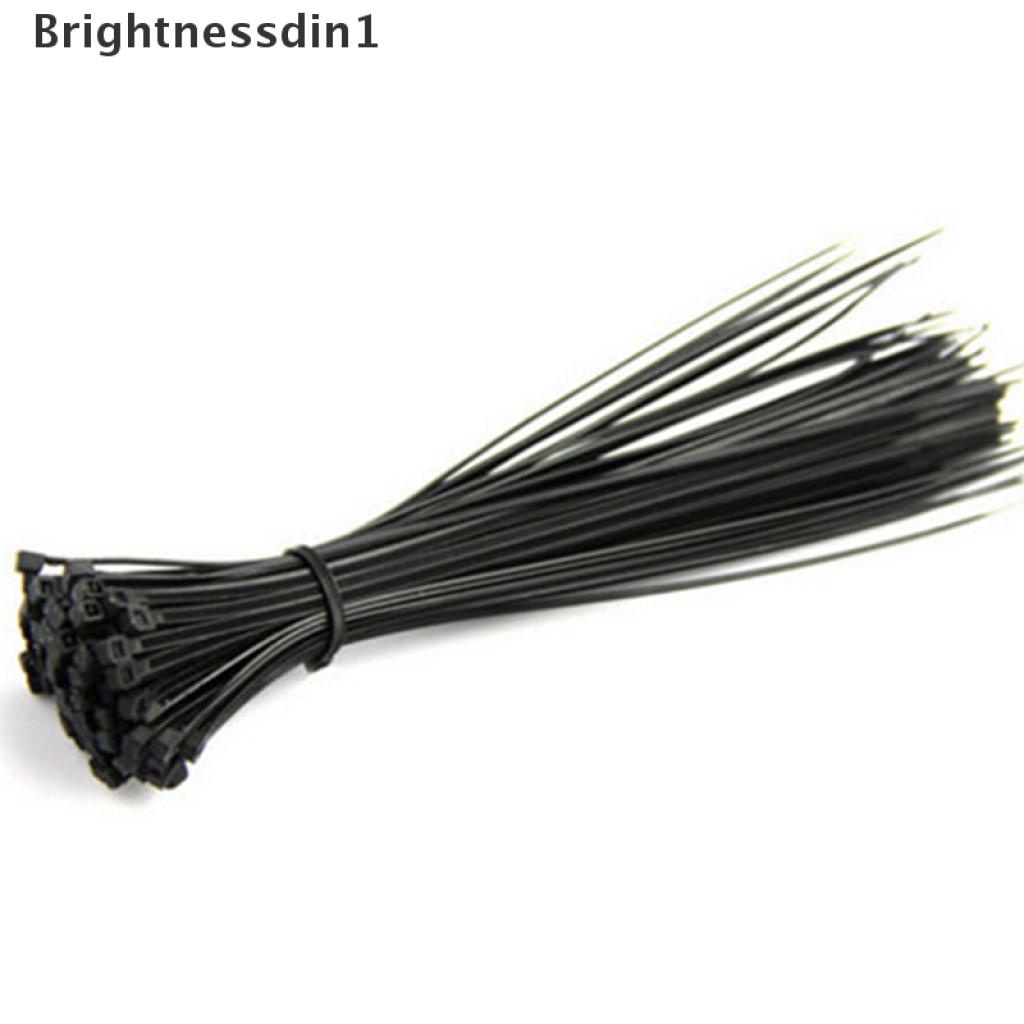 100 Pcs Kabel Zip Ties Bahan Nilon Plastik Warna Hitam Ukuran 10cm 1 In 1