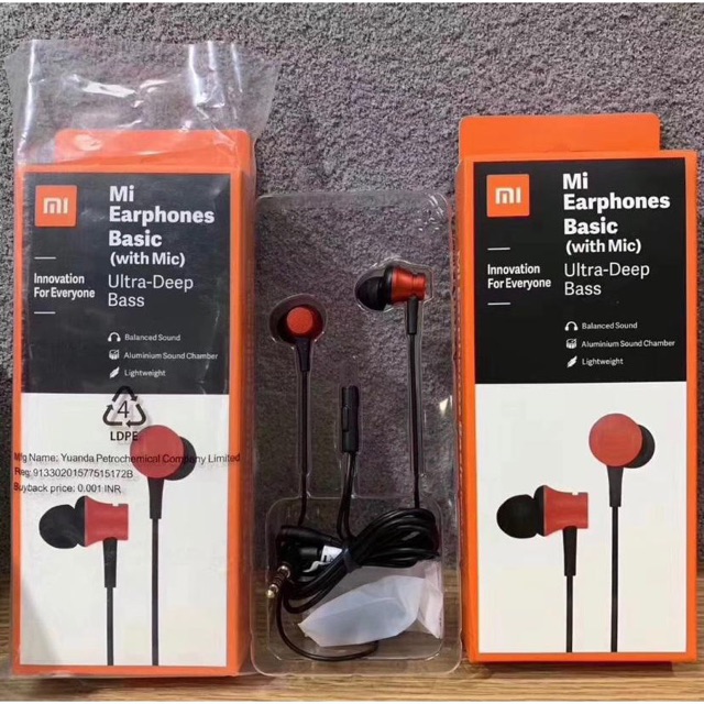 Headset Xiaomi Dual Driver Earphones Superbass HF Original