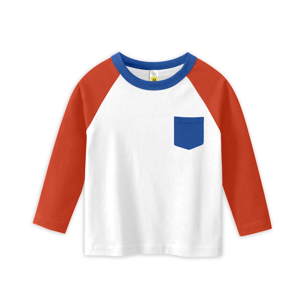 KAOS RAGLAN POCKET ANAK 1 - 10 T