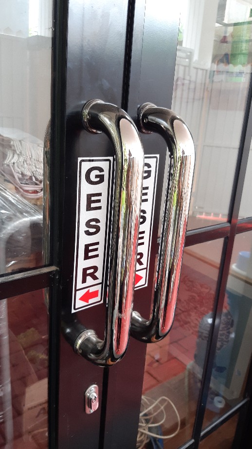 Sticker Geser Pintu Stiker Geser Kanan Kiri Pintu Sliding Luar Dalam