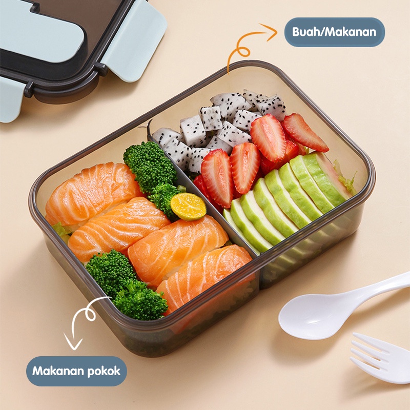 [MURAH] Lunch box / kotak makan siang tahan panas / kotak maakn siang kedap udara portable 1100 ML PADMA