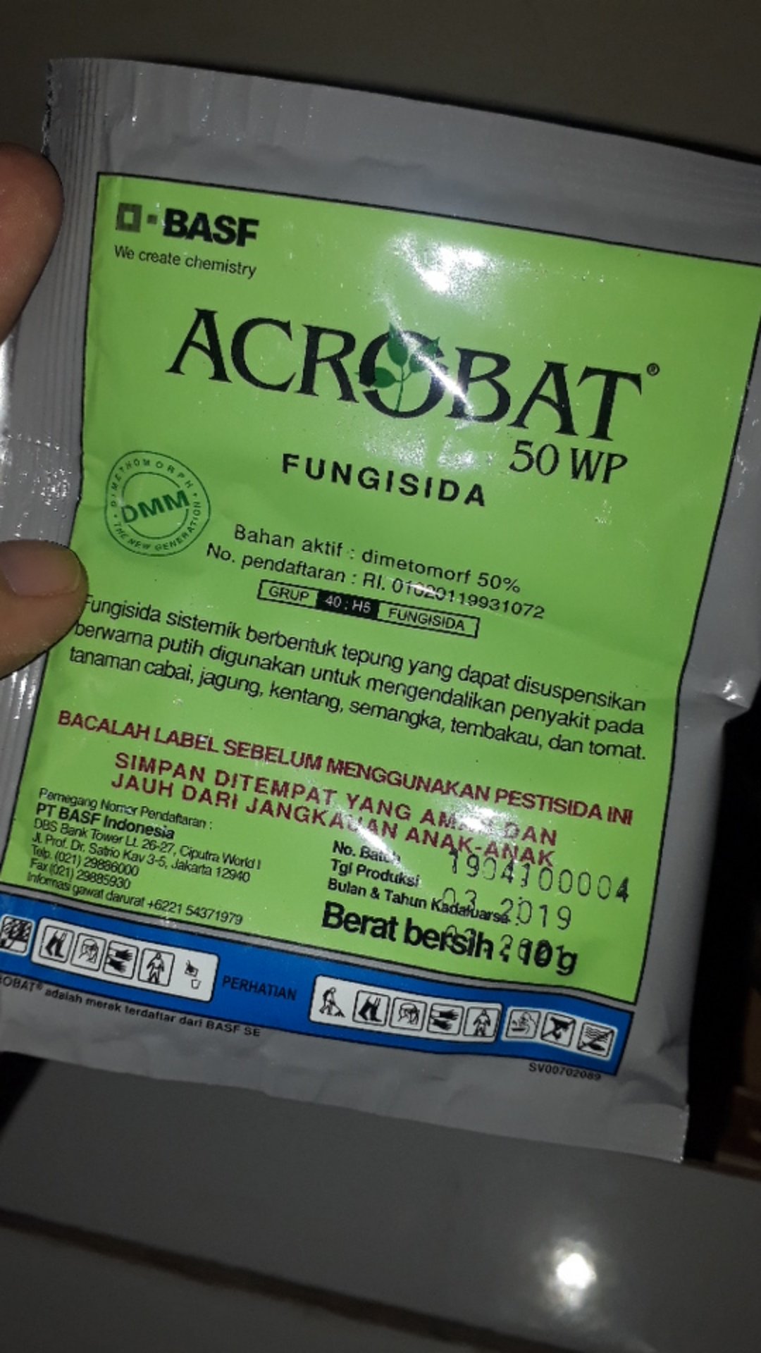 Fungisida Acrobat 50wp 10gram