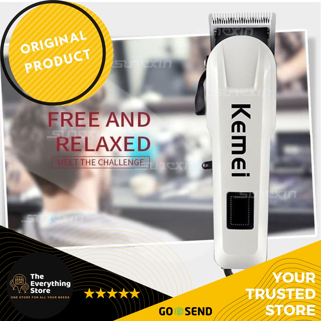 Alat potong Rambut/ Mesin Cukur rambut Kemei/Hair Clipper Portable/MESIN GUNTING RAMBUT PROFESSIONAL