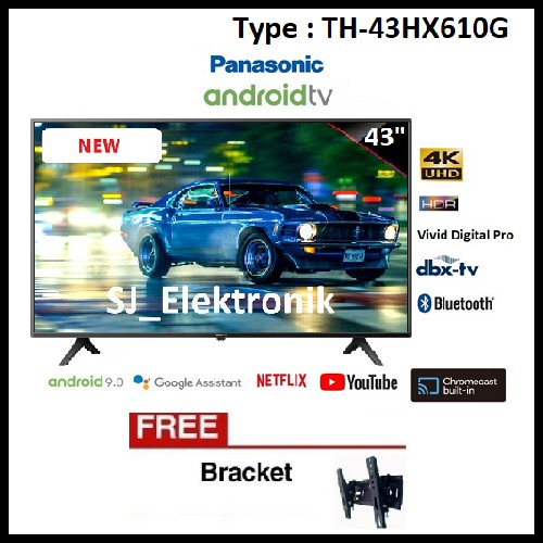 (KHUSUS LUAR KOTA) Free Braket LED TV Panasonic 43 Inch TH-43HX610G / 43HX610 AndroidTV