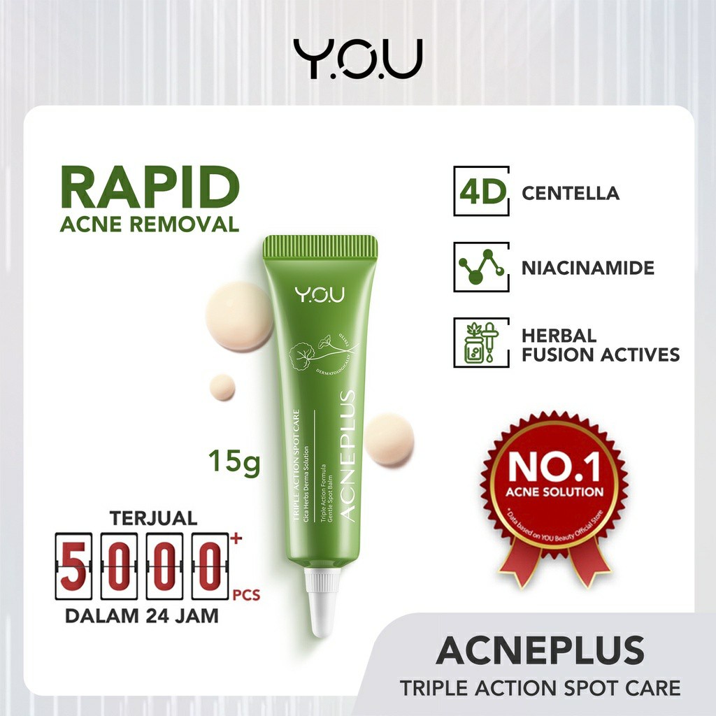 YOU AcnePlus Spot Care Acne Treatment | 4D Centella Asiatica Niacinamide Herbal Obat Jerawat