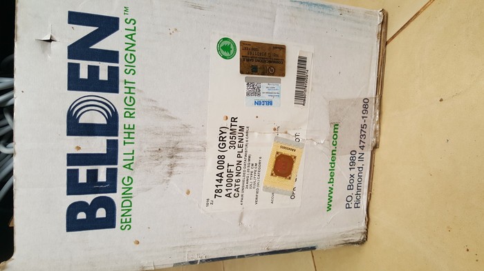 CABLE DATA CAT 6 UTP BRAND BELDEN-METERAN