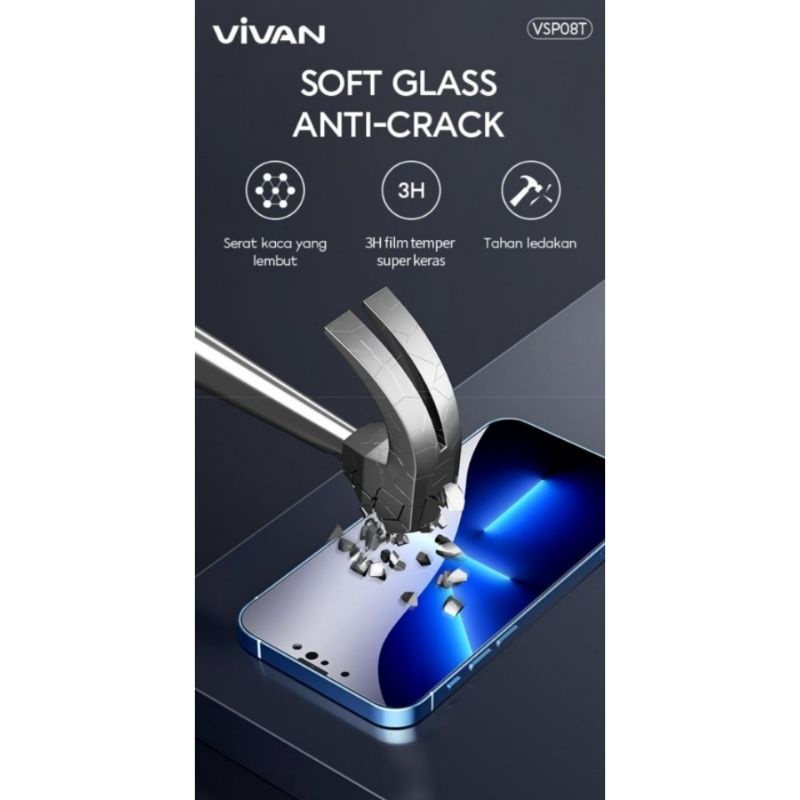 Vivan Anti Gores Soft Glass Anti Crack Anti-Shock Tahan Benturan