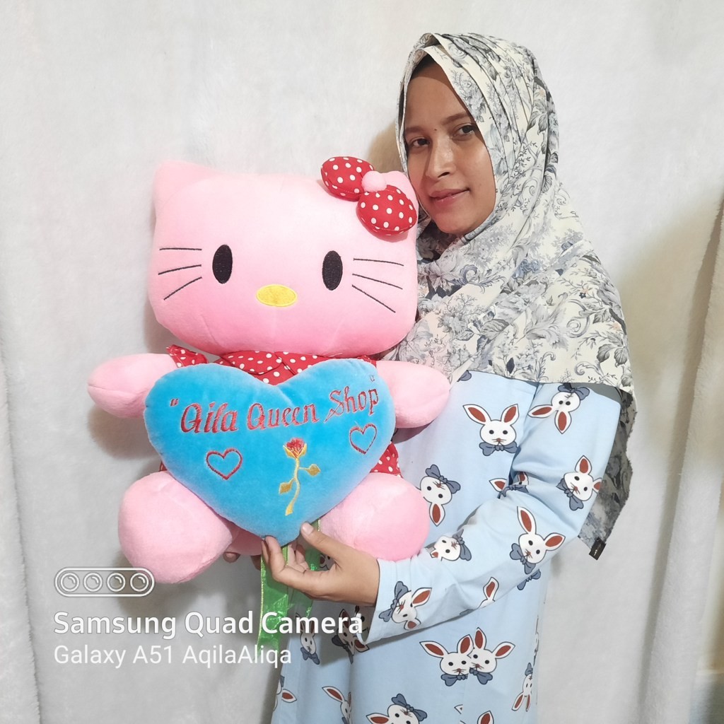 Boneka hello Kitty ikat pinggang XL GRATIS UKIR NAMA 50cm