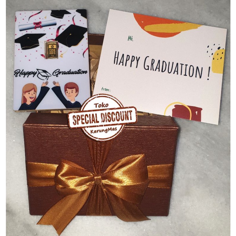 Logam Mulia Emas ANTAM Happy Graduation Gift Series Custom Certieye Certicard