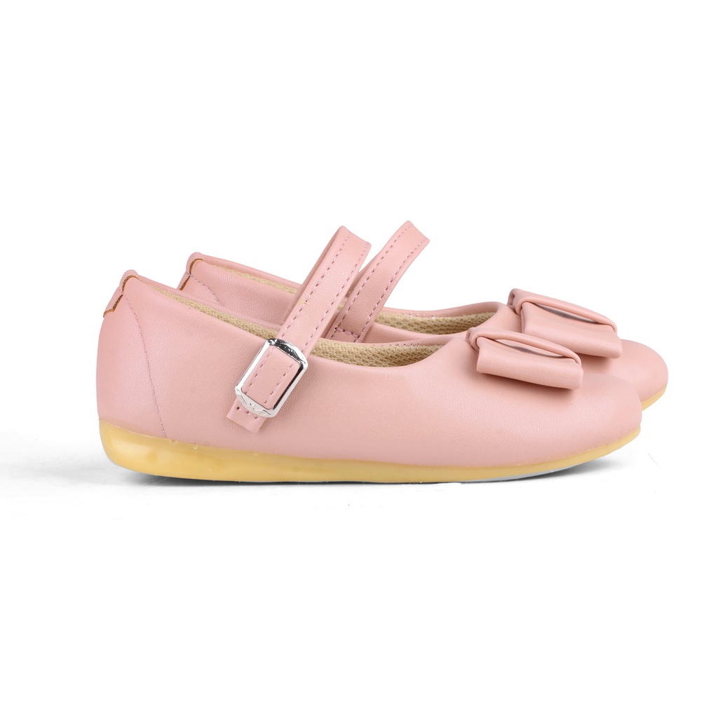 SEPATU ANAK CEWEK MODEL BALET AKSESORIS PITA SALEM RBP